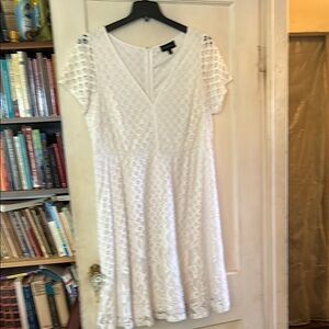 Elegant White Lace Dress